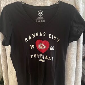 Womens 47 Brand large Kansas City Black Tee